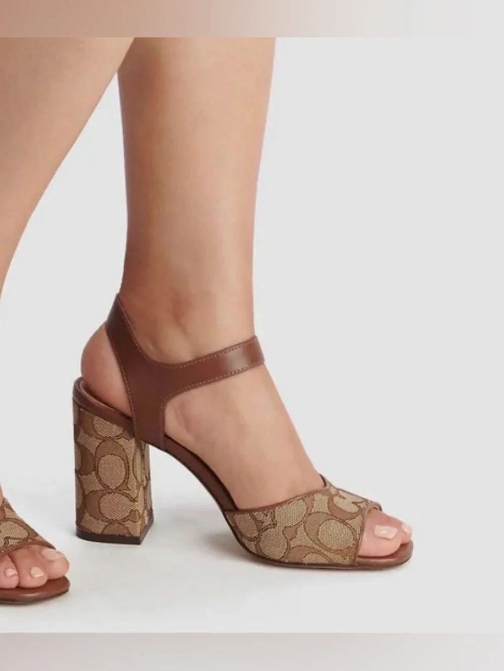 Coach Marla Sandal in Signature Jacquard NWT